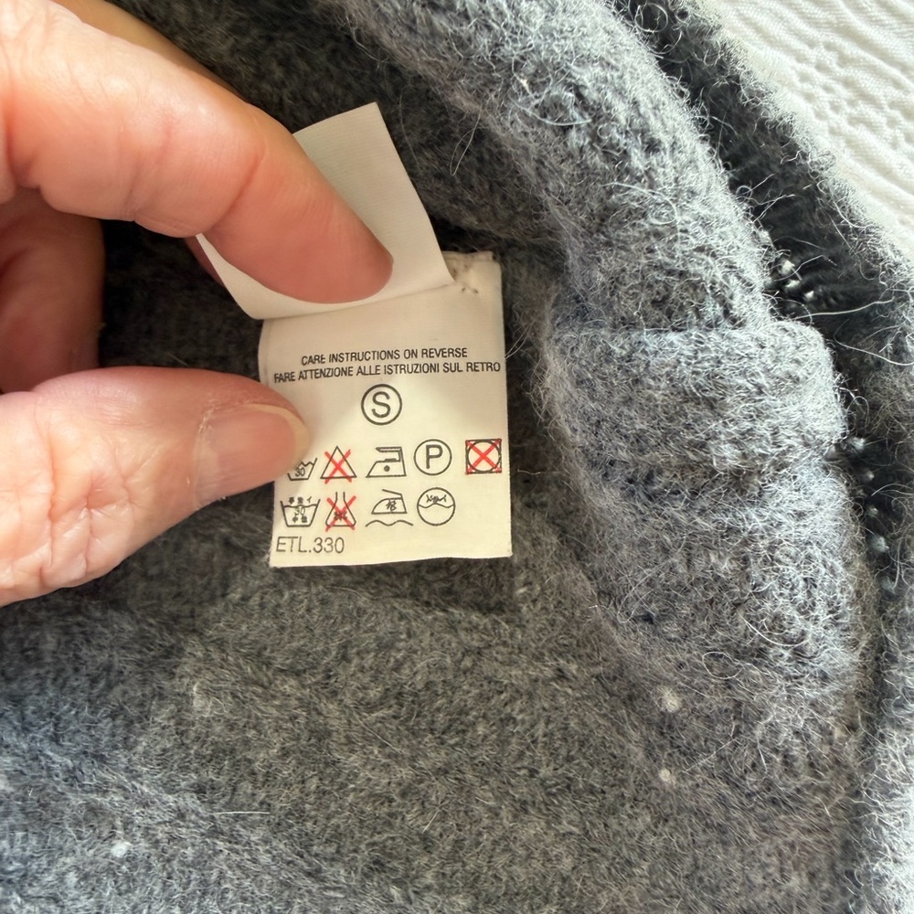 MARELLA Sweater Wool Gray cable knit size S - Picture 7 of 11